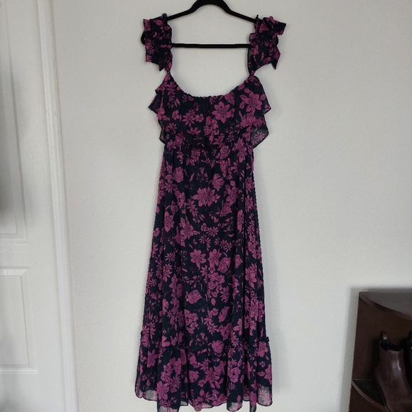 Lulus Love and Blooms Floral Print Off-the-Shoulder Maxi Dress Size Small - Picture 6 of 8
